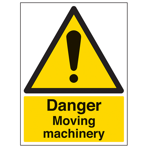 Danger Moving Machinery Safety Sign Essential For Workers
