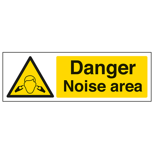Danger Noise Area Safety Sign High Visibility For Workers