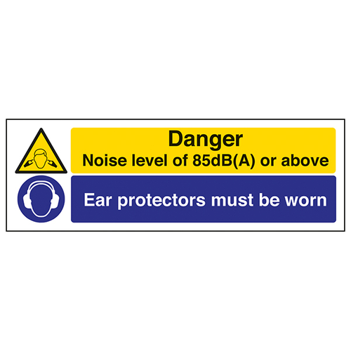 Noise Level 85dB Ear Protectors Safety Sign For Workers