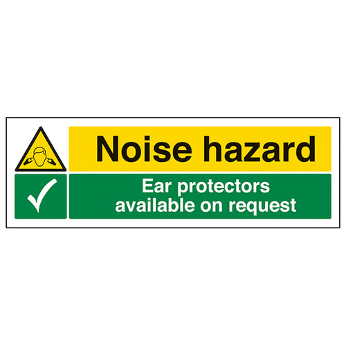 Noise Hazard Safety Sign Ear Protectors For Workers