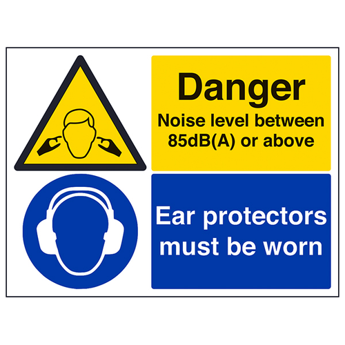Danger Noise Levels Safety Sign 85 dBA Workplace Essential
