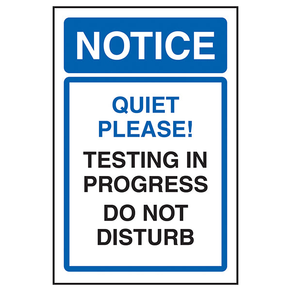 Do Not Disturb Safety Sign Testing In Progress For Staff