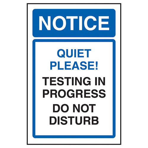 Do Not Disturb Safety Sign Testing In Progress For Staff