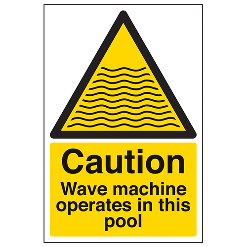 Caution Wave Machine Operate In This Pool - Portrait