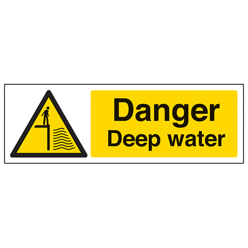 Danger Deep Water Safety Sign Compliant Workplace Warning