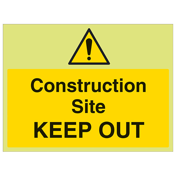 GITD Construction Keep Out Safety Sign Visible For Sites