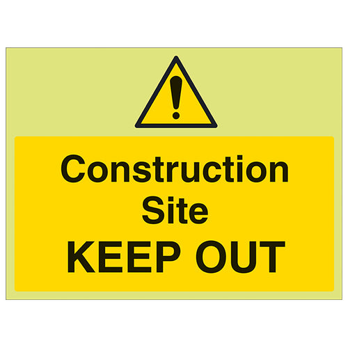 GITD Construction Keep Out Safety Sign Visible For Sites