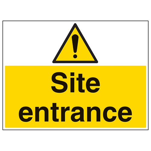 Site Entrance Safety Sign Compliant Durable For Contractors