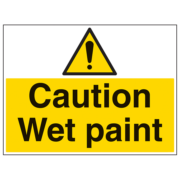 Caution Wet Paint Safety Sign Large Durable For Worksites