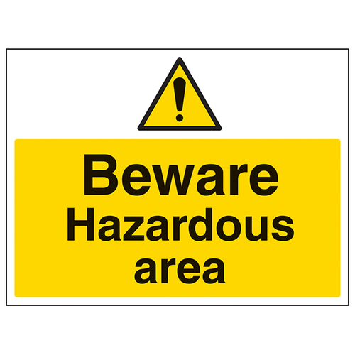 Hazard Area Safety Sign Durable High Visibility For Site