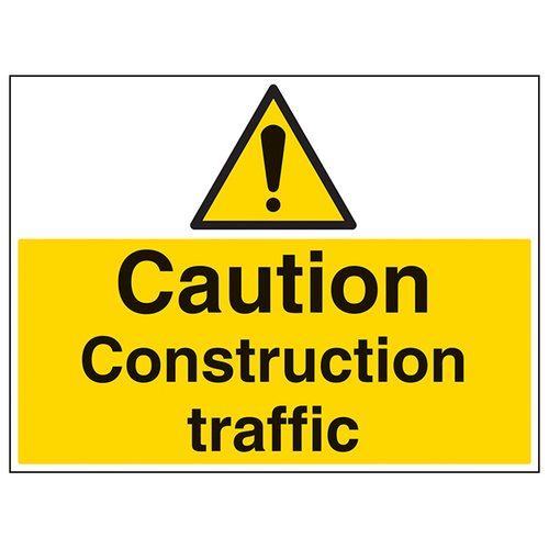 Construction Traffic Safety Sign Large High Visibility Site