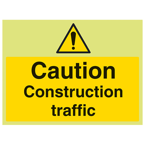 GITD Photoluminescent Construction Traffic Safety Sign Site