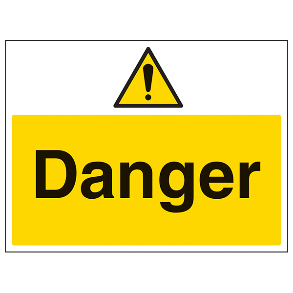 Danger Sign Large Landscape For Workplace Safety Compliance