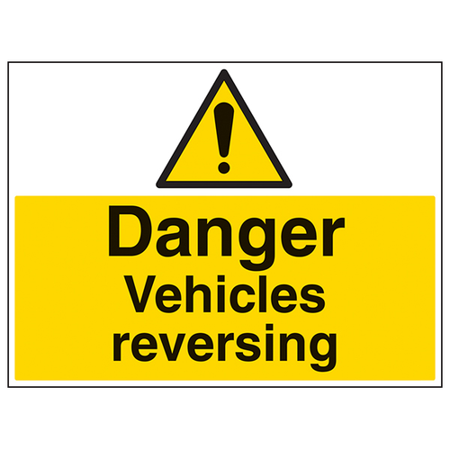 Vehicles Reversing Safety Sign High Visibility For Sites