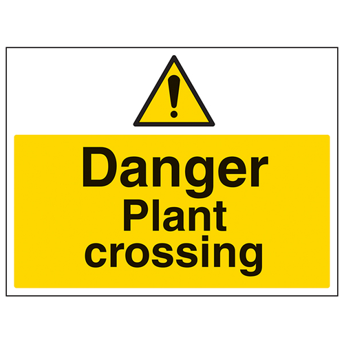 Danger Plant Crossing Large Landscape Sign Industry