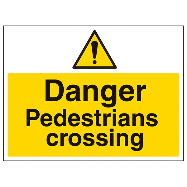 Pedestrians Crossing Safety Sign Compliant For Worksites