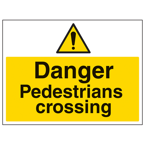 Pedestrians Crossing Safety Sign Compliant For Worksites