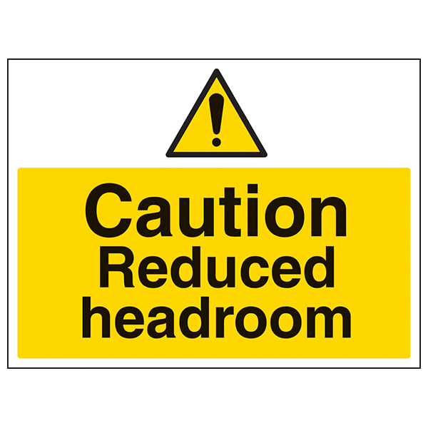 Caution Reduced Headroom - Large Landscape