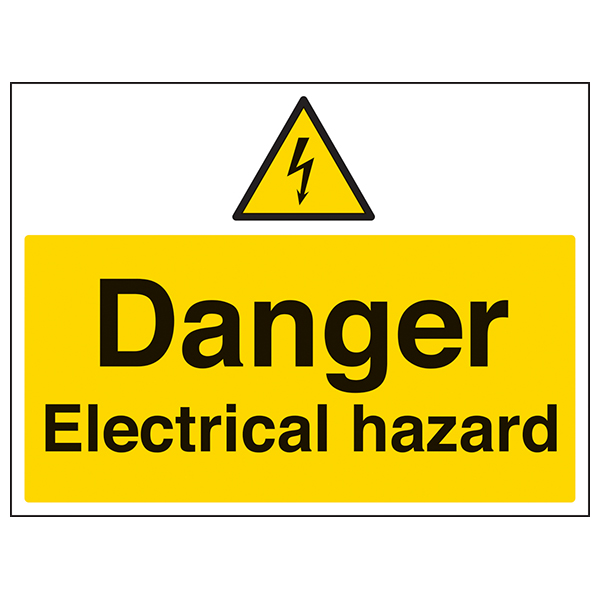 Danger Electrical Hazard Sign Large Landscape For Workplace