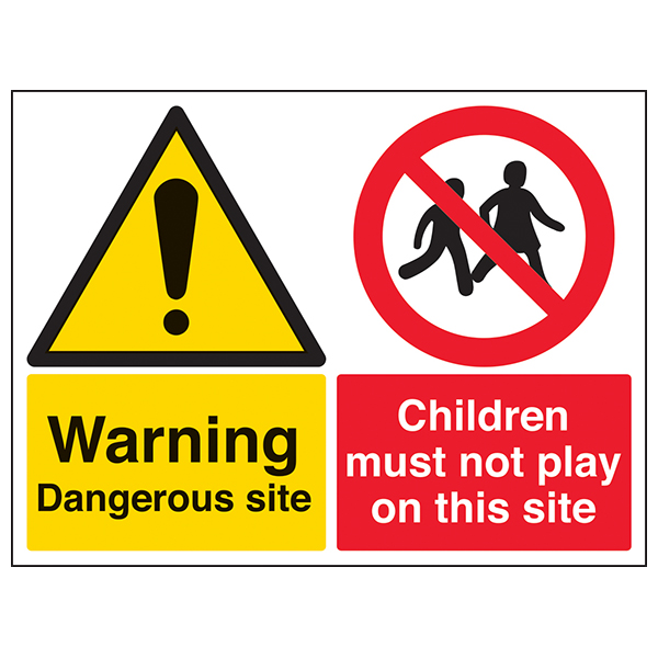 Dangerous Site Warning Safety Sign Clear Compliant Worksites