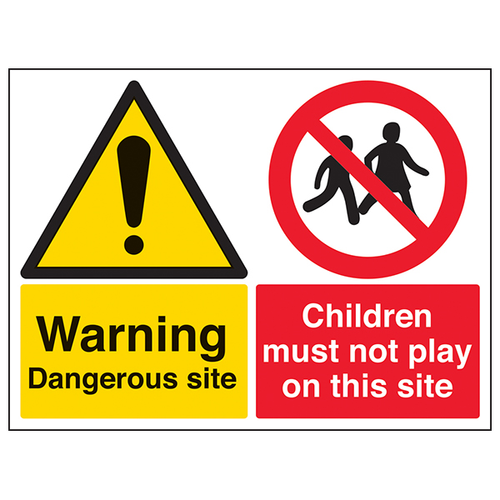 Dangerous Site Warning Safety Sign Clear Compliant Worksites