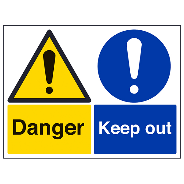 Danger Keep Out Safety Sign Large Landscape For Sites Staff