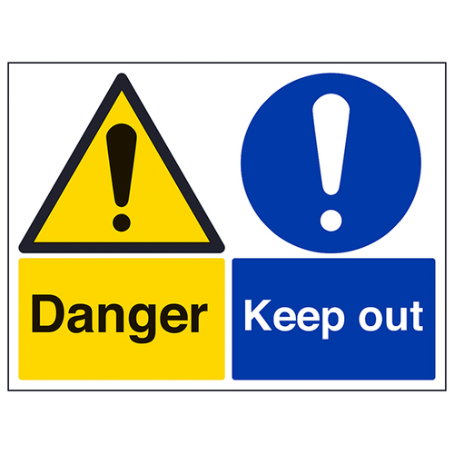 Danger Keep Out Safety Sign Large Landscape For Sites Staff