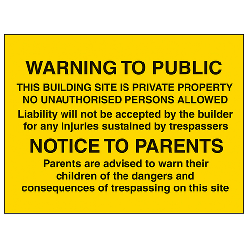 Demolition Warning Safety Sign Large Landscape For Sites