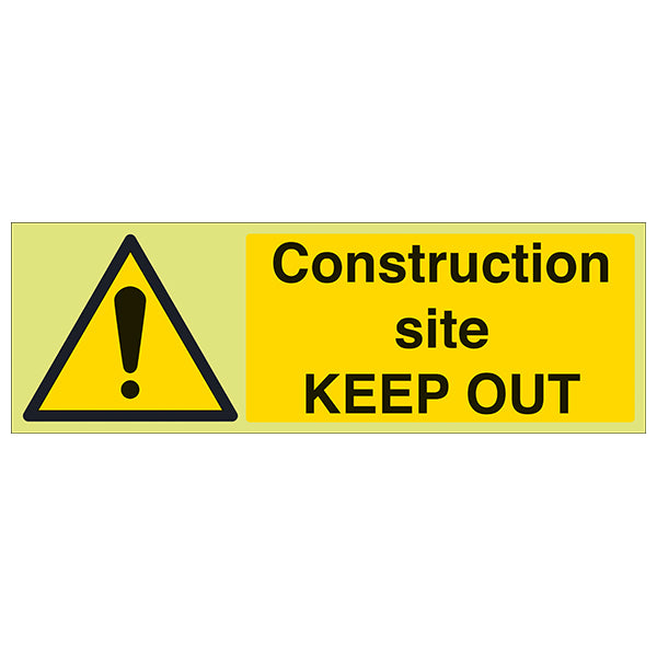 GITD Construction Site Keep Out Safety Sign Durable