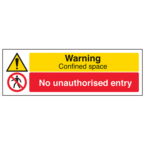 Confined Space Safety Sign High Visibility For Site Managers