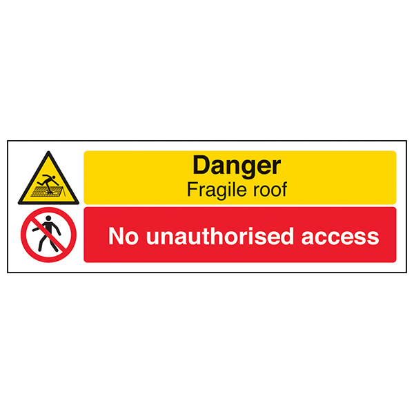 Danger Fragile Roof Safety Sign EN ISO 7010 For Sites