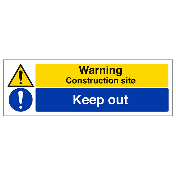Construction Site Safety Sign Clear Compliant for Builders