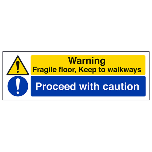 Fragile Floor Safety Sign High Contrast Compliant Workplace