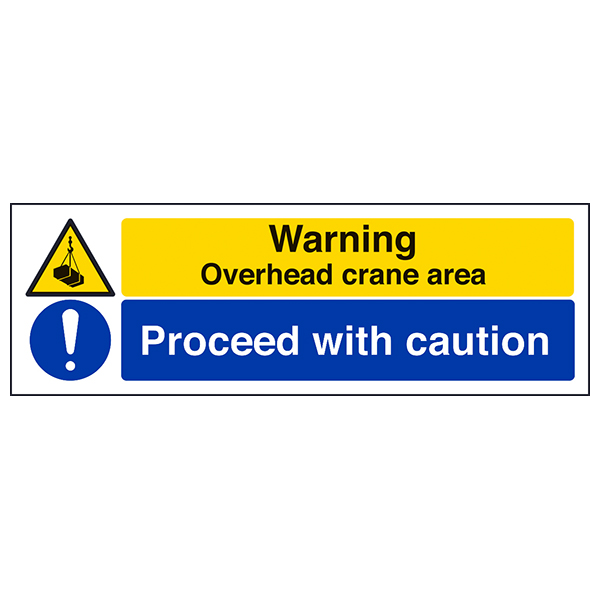 Overhead Crane Area Safety Sign High Visibility For Sites