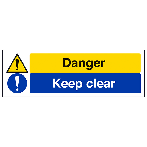 Danger Keep Clear Safety Sign High Visibility For Workers