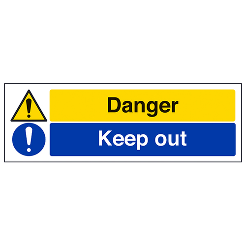 Danger Keep Out Safety Sign High Visibility For Worksites