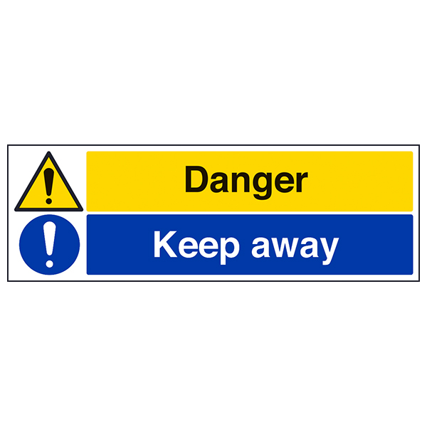 Danger Keep Away Safety Sign Compliant For Worksites