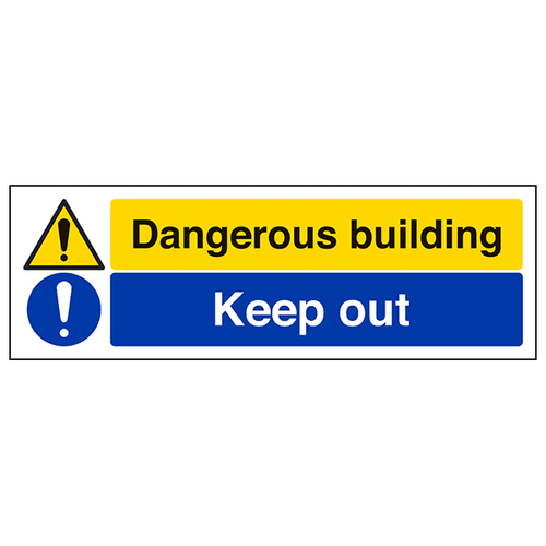 Dangerous Building Keep Out Safety Sign For Construction