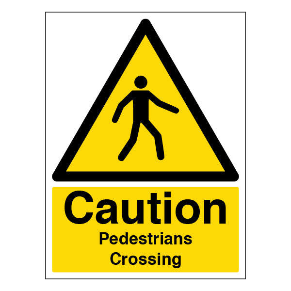 Caution Pedestrians Crossing Safety Sign For Worksites