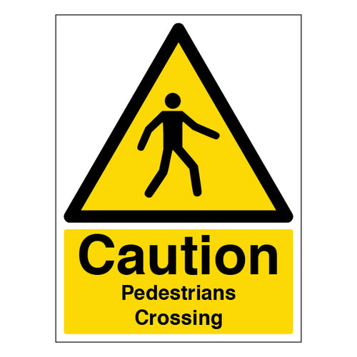 Caution Pedestrians Crossing Safety Sign For Worksites