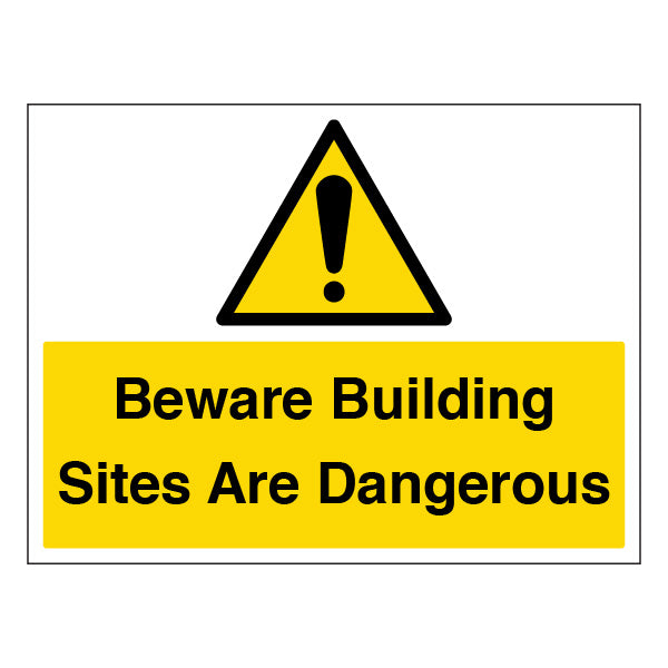 Site Danger Self Adhesive Safety Sign Durable Workers