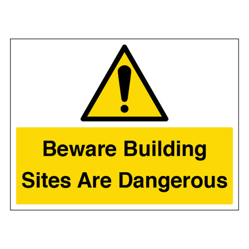 Site Danger Self Adhesive Safety Sign Durable Workers