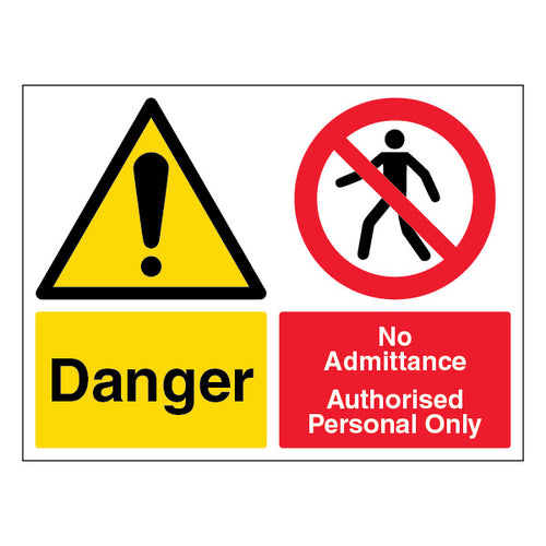 Danger No Admittance Safety Sign Landscape For Employees