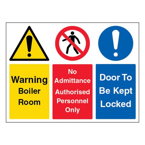 Boiler Room Authorised Safety Sign Self Adhesive For Staff