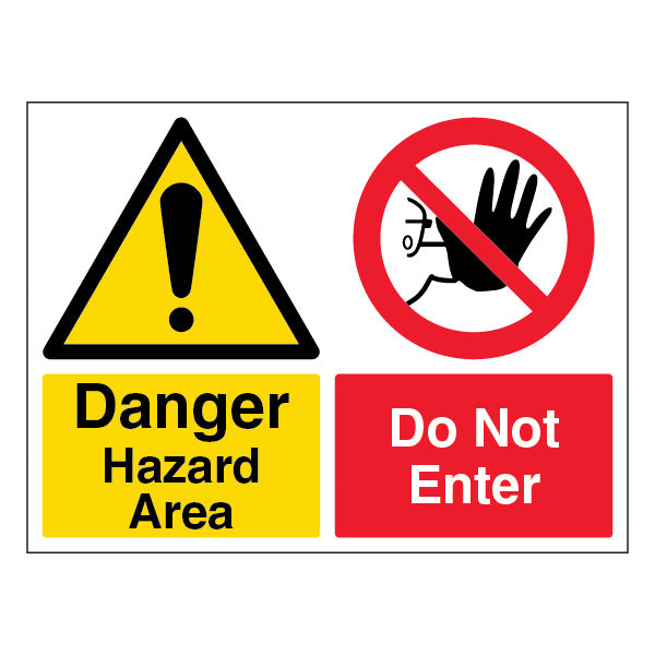 Danger Hazard Area Do Not Enter Safety Sign Compliant Site