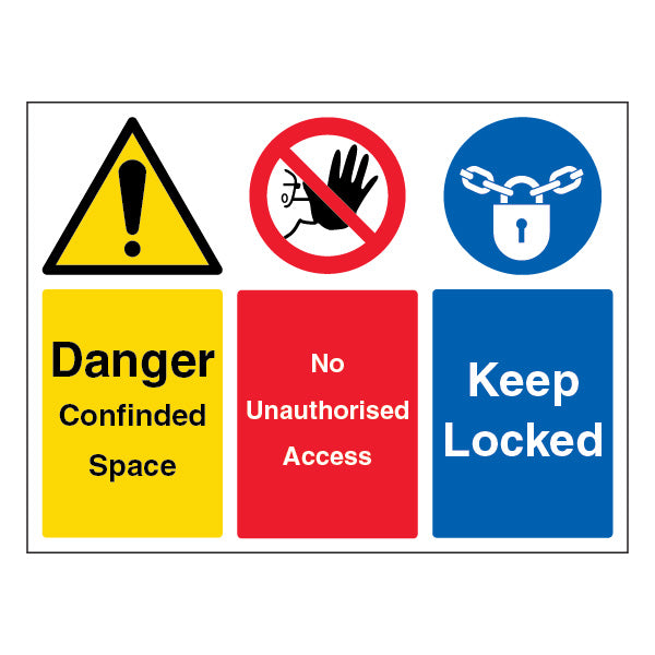 Confined Space Danger Safety Sign Compliant For Workers