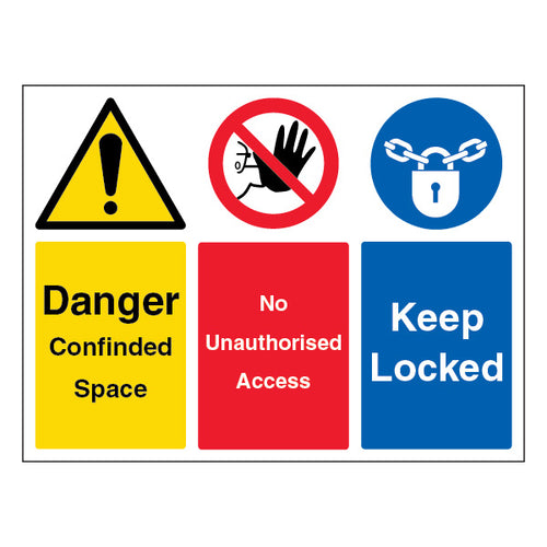 Confined Space Danger Safety Sign Compliant For Workers