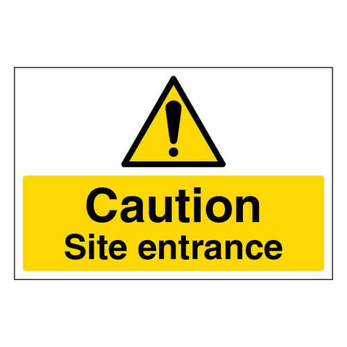 Caution Site Entrance Safety Sign Compliant For Staff