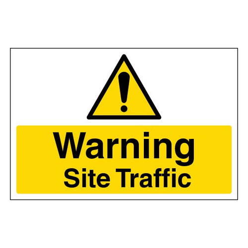 Warning Site Traffic Safety Sign High Contrast For Sites