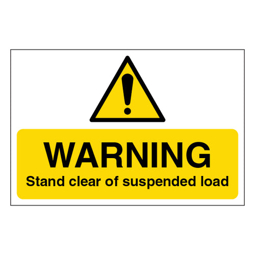 Suspended Load Safety Sign Large High Contrast For Site
